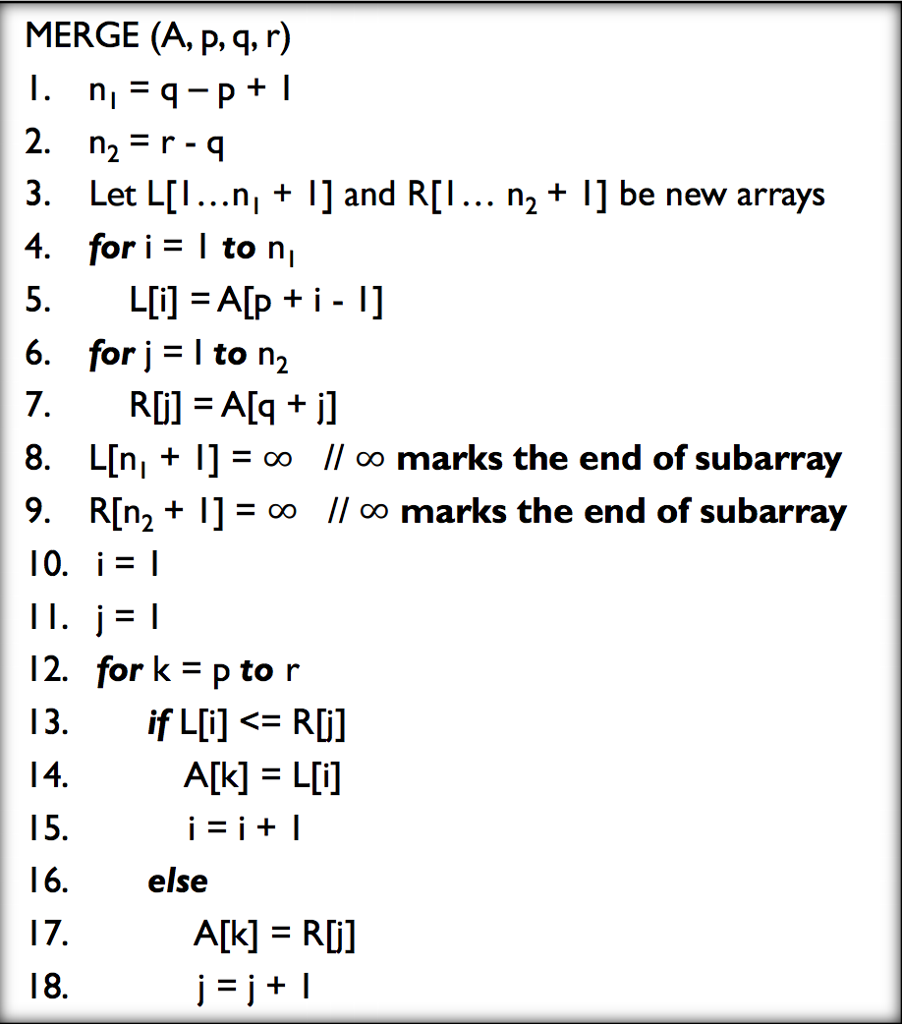 Solved Rewrite the MERGE procedure so that it does not use | Chegg.com