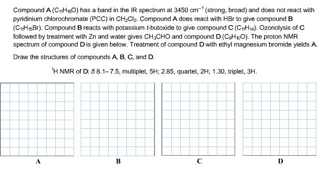 Solved Compound A (CH) has a band in the IR spectrum at 3450 | Chegg.com
