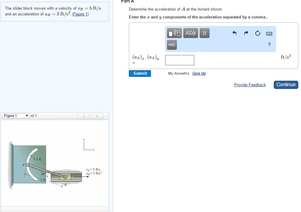 Solved The slider block moves with a velocity of v_B = 5
