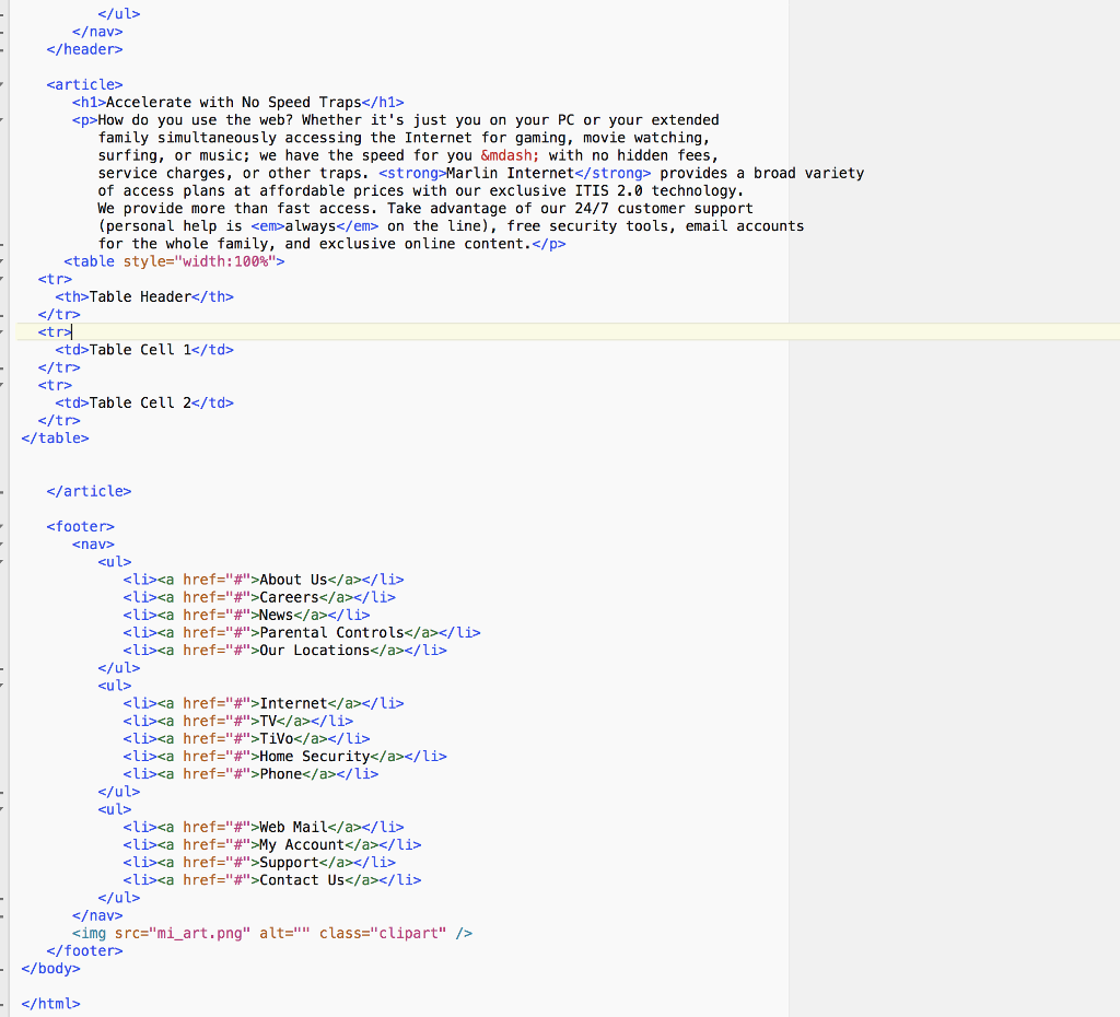 Solved Web Table Directly after the paragraph in the | Chegg.com