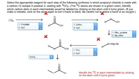 Solved Select the appropriate reagent for each step of the | Chegg.com