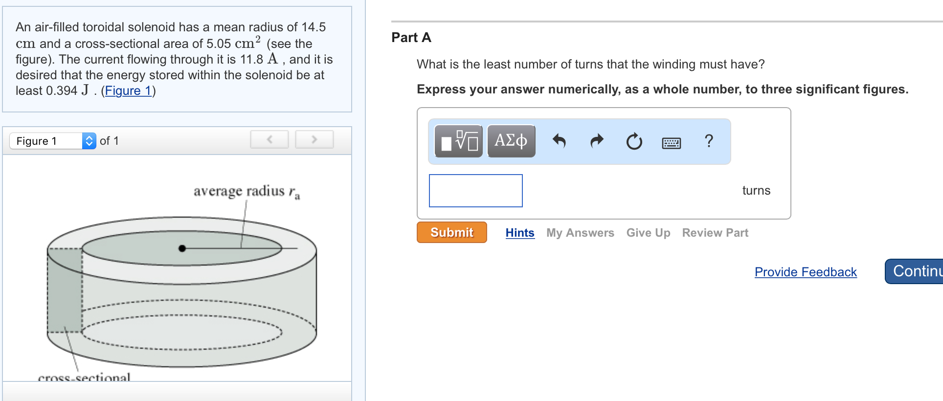 solved-an-air-filled-toroidal-solenoid-has-a-mean-radius-of-chegg