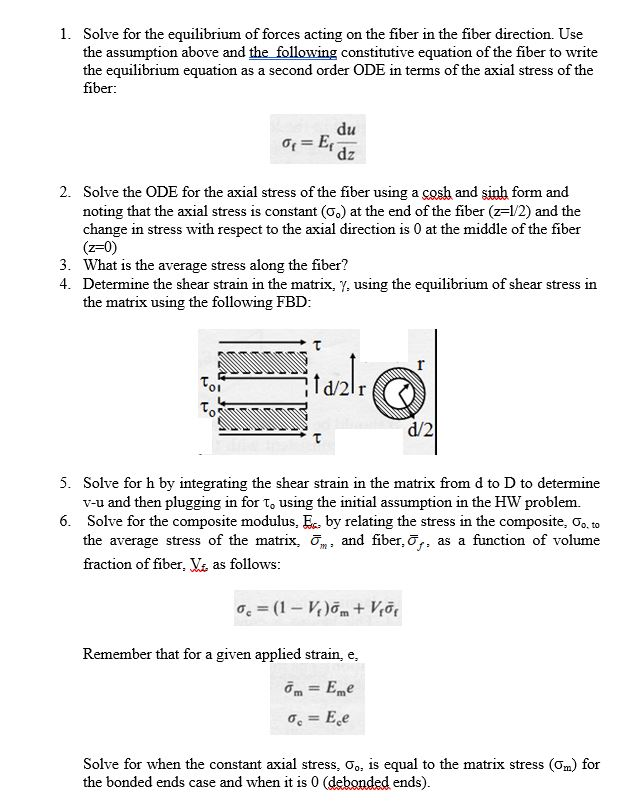 2. Shear Lag Model for Micromechanical behavior of