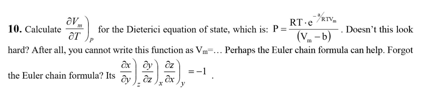 Solved Calculate partialdifferential V_m/partialdifferential | Chegg.com