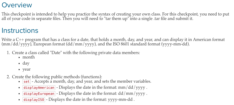 Solved Overview This checkpoint is intended to help you | Chegg.com