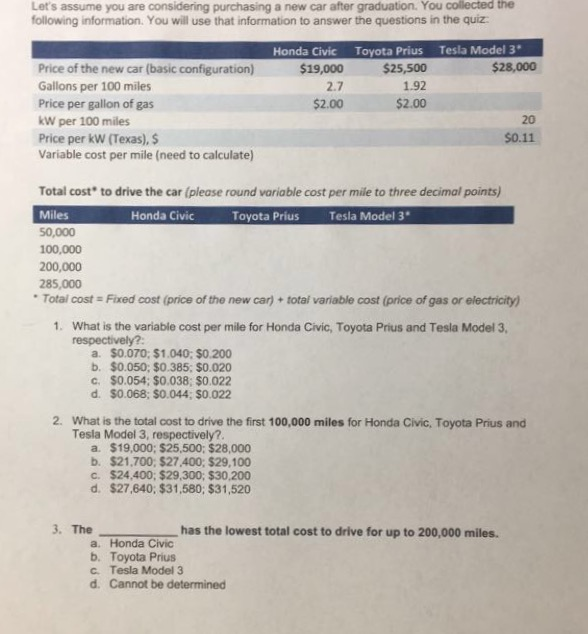 Tesla model 3 price deals per mile