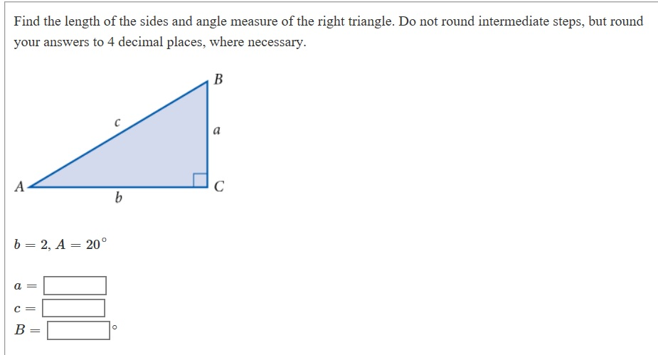 Solved Find the length of the sides and angle measure of the | Chegg.com