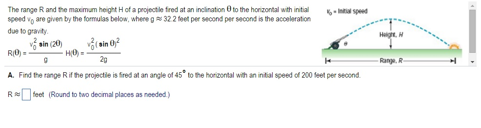 Solved The Range R And The Maximum Height Hof A Projectile 