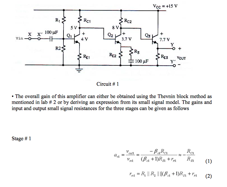 Solved ·Draw And Label The Small Signal Model Of Circuit # 1 | Chegg.com