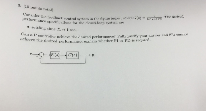 Solved Consider the feedback control system in the figure | Chegg.com
