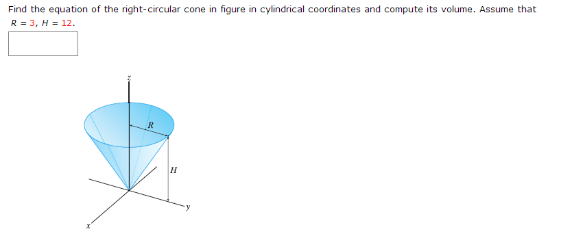 Solved Find the equation of the right-circular cone in | Chegg.com