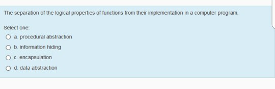 Solved The separation of the logical properties of functions | Chegg.com