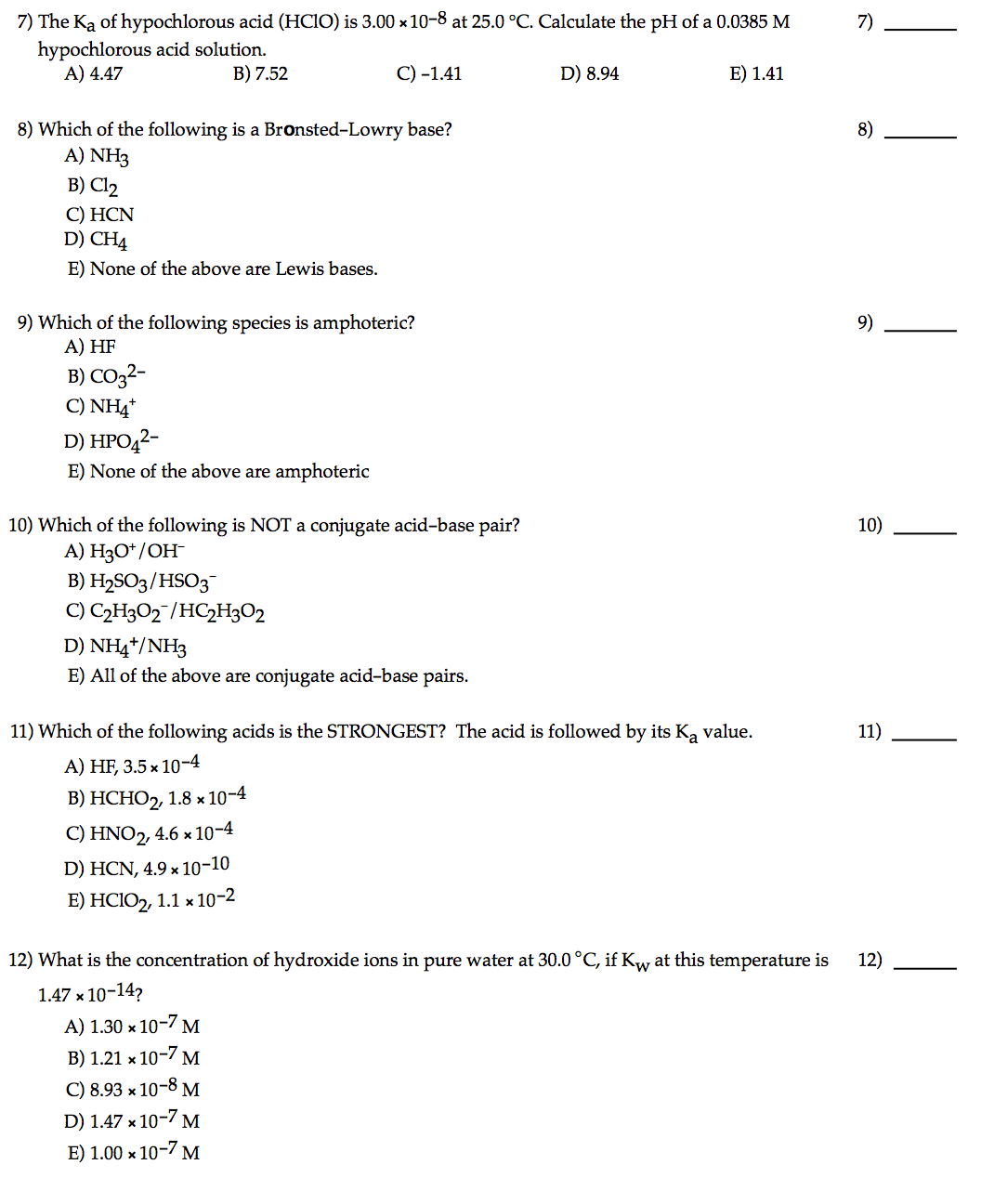 Solved Review For Chapter 14 MULTIPLE CHOICE. Choose the one | Chegg.com