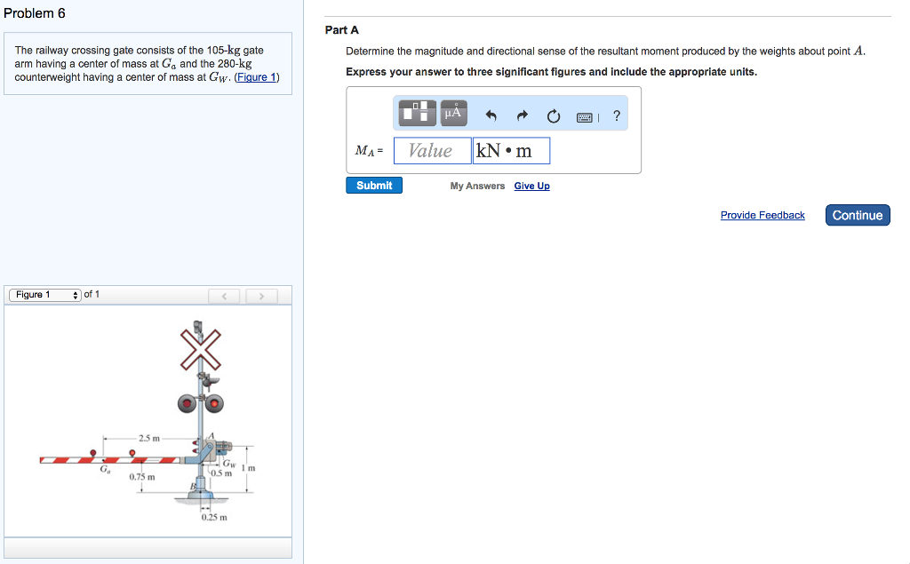 Solved The railway crossing gate consists of the 105-kg gate | Chegg.com