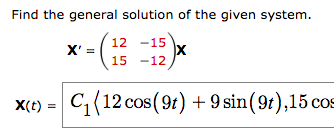 Solved Find the general solution of the given system x' = | Chegg.com