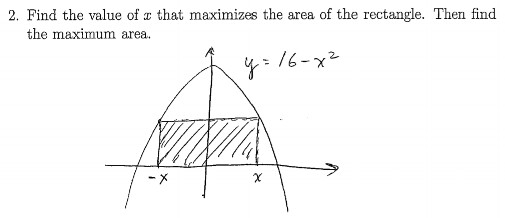Solved Find the value of x that maximizes the area of the | Chegg.com