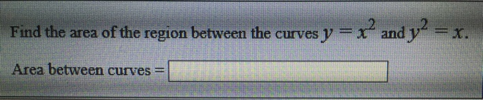 Solved Find the area of the region between the curves y = | Chegg.com