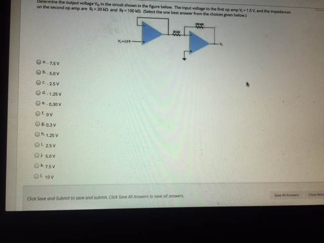Solved Determine the output voltage Vo in the circuit shown | Chegg.com
