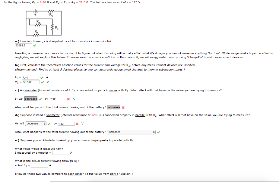 Solved An ammeter (internal resistance of 2 Ω) is