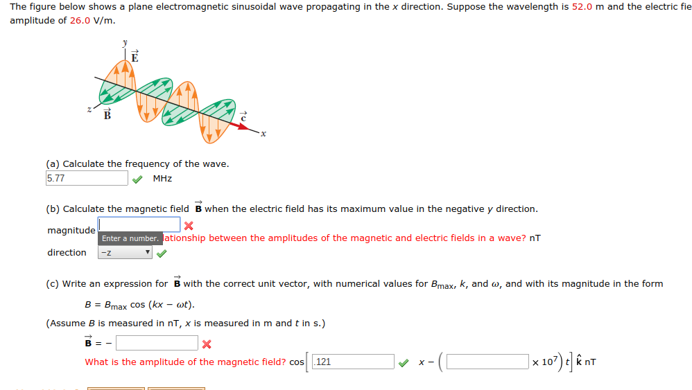 Solved The Figure Below Shows A Plane Electromagnetic