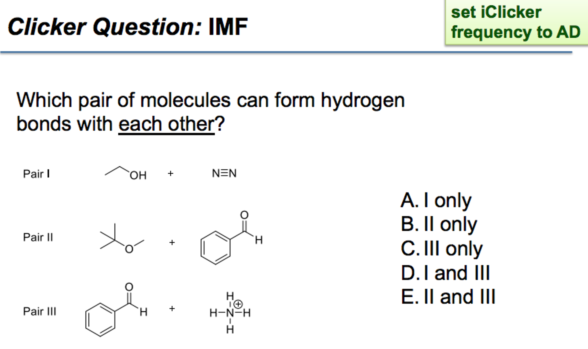 Solved Which Pair Of Molecules Can From Hydrogen Bonds With | Chegg.com