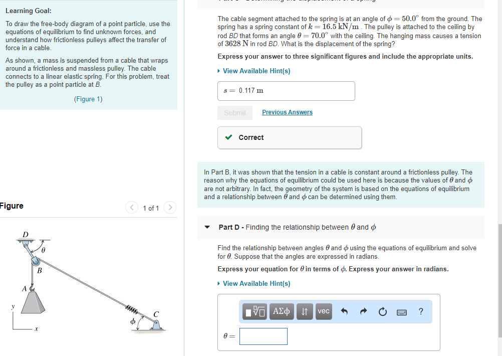 Solved Learning Goal To Draw The Free-body Diagram Of A | Chegg.com