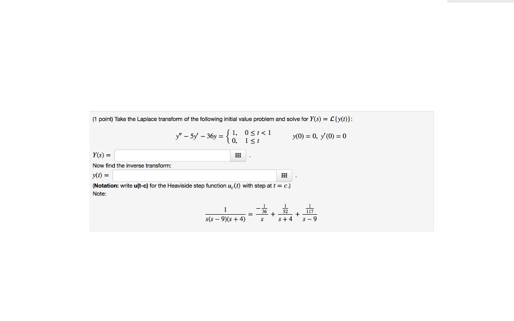 Solved 1 Point Consider The Following Initial Value