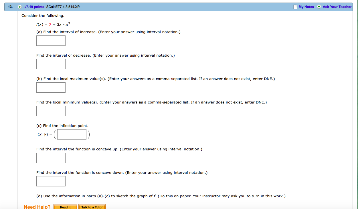 Solved Consider The Following F x 7 3x X 3 Find Chegg