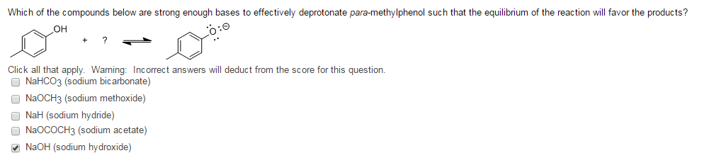 Solved Which Of The Compounds Below Are Strong Enough Bases 