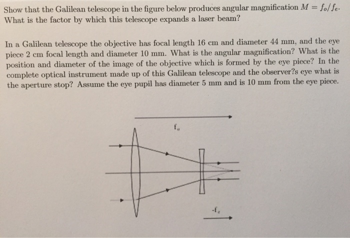 Telescope Tube Length Galilean Equation