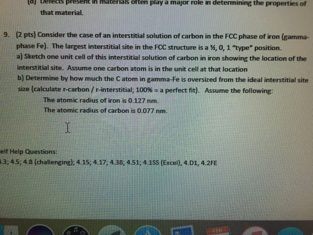 Solved Consider the case of an interstitial solution of | Chegg.com