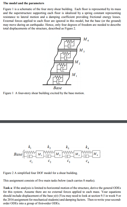 Solved Figure 1 Is A Schematic Of The Four Story Shear | Chegg.com