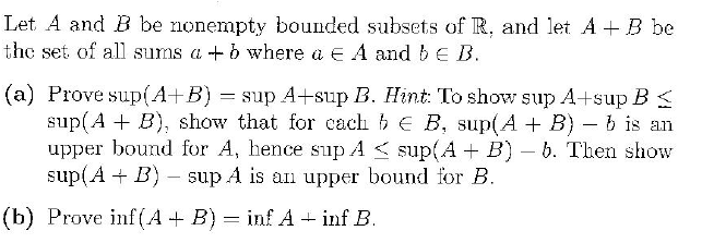 Solved Let A And B Be Nonempty Bounded Subsets Of R And Let