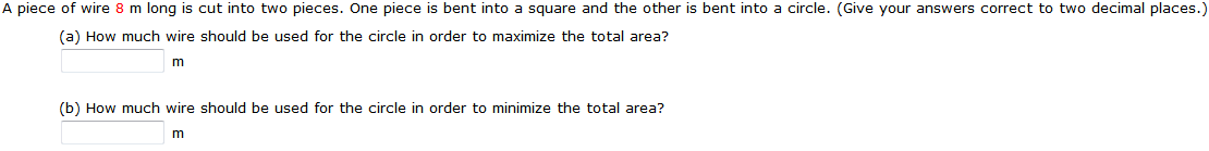 Answered: A piece of wire 8 m long is cut into…