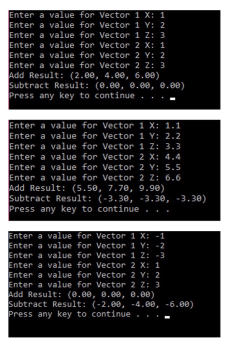 Solved Organize the three component vector into a struct | Chegg.com