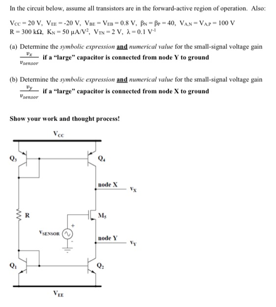 Solved In The Circuit Below Assume All Transistors Are In 8413