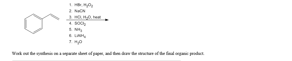 Solved Work out the synthesis on a separate sheet of | Chegg.com