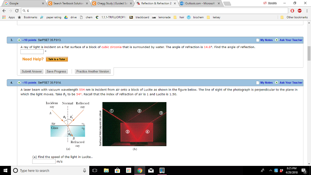 Solved A ray of light is incident on a flat surface of a | Chegg.com