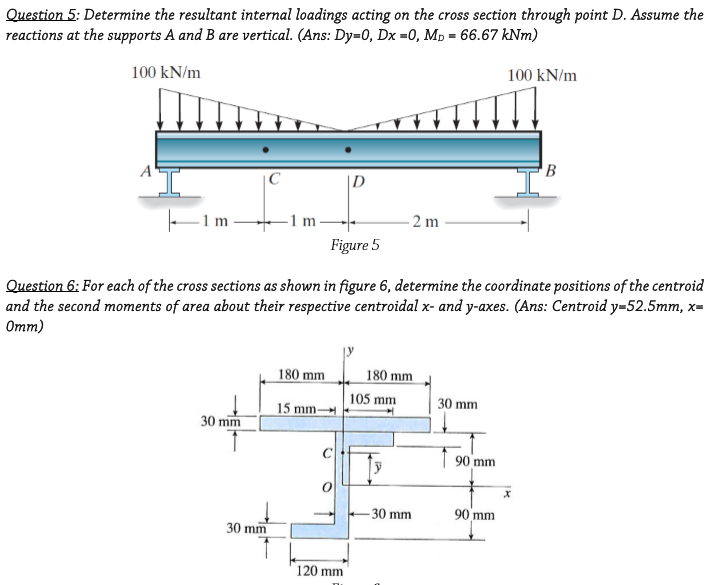 Solved Determine The Resultant Internal Loadings Acting On | Chegg.com