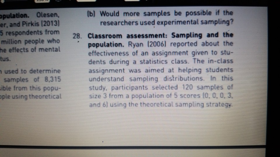 Solved B) Would More Samples Be Possible If The Researchers | Chegg.com