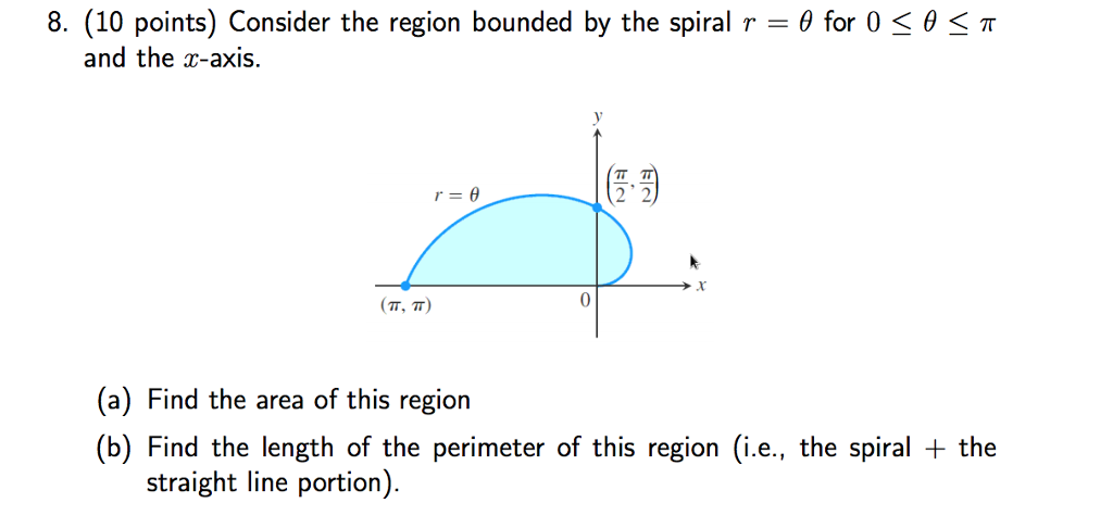 Solved 8, (10 points) Consider the region bounded by the | Chegg.com