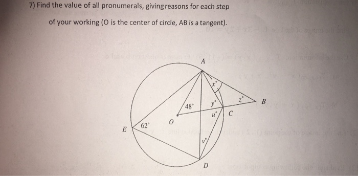 Solved Find the value of all pronumerals, giving reasons for | Chegg.com