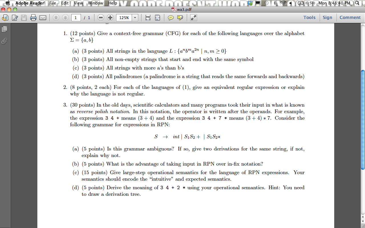 Write a CFG to generate and recognize a formal game