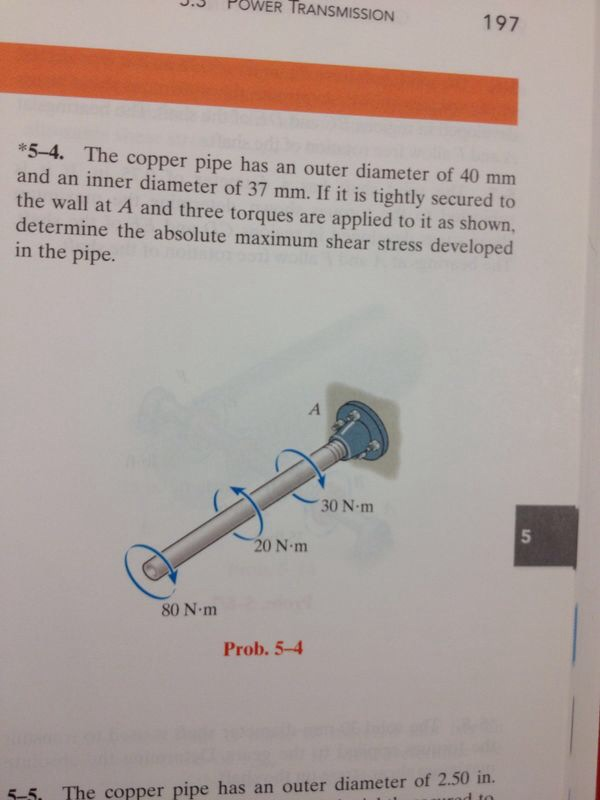 Solved The copper pipe has an outer diameter of 40 mm and an