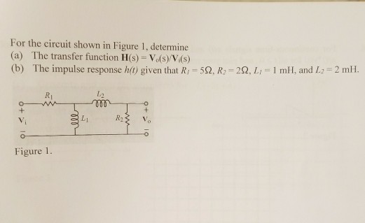 Solved For the circuit shown in Figure 1, determine (a) The | Chegg.com