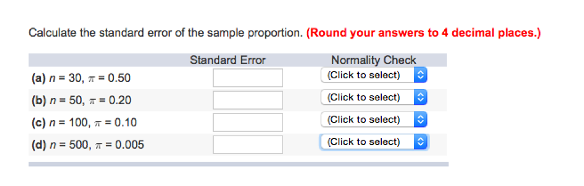 Solved Calculate the standard error of the sample
