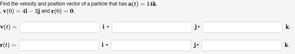 Solved Find the velocity and position vector of a particle | Chegg.com
