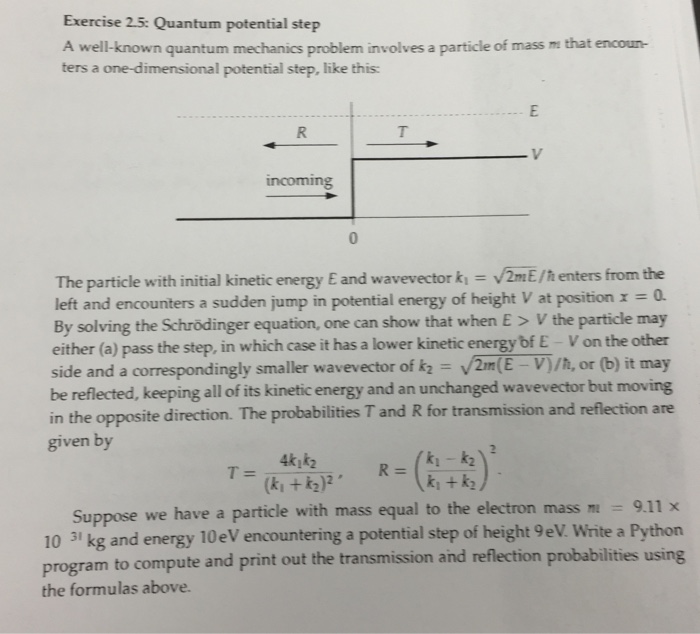 Solved A well-known quantum mechanics problem involves a | Chegg.com