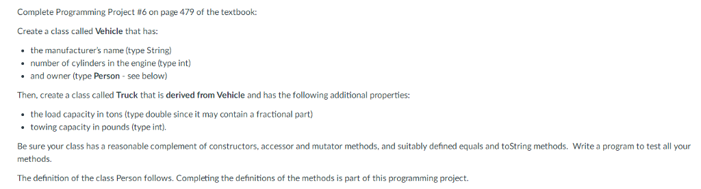 Solved Complete Programming Project #6 on page 479 of the | Chegg.com