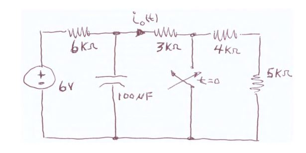 Solved In the circuit below, the switch closes at t=0. Find | Chegg.com